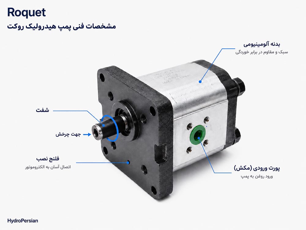مشخصات فنی پمپ هیدرولیک روکت